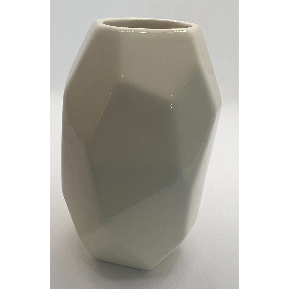 Nate Berkus Vase Tablescape Ceramic Pottery Cream ivory Flower Pot 6” MCM